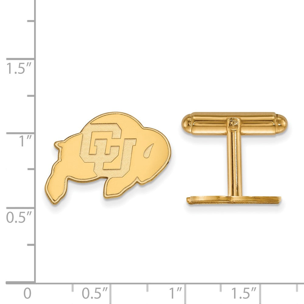 14K Yellow Gold Gold LogoArt University of Colorado Buffalo Cuff Links