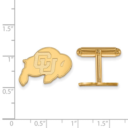14K Yellow Gold Gold LogoArt University of Colorado Buffalo Cuff Links
