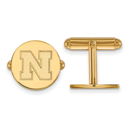 14K Yellow Gold Gold LogoArt University of Nebraska Letter N Cuff Links