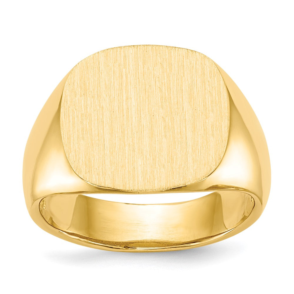 10K Yellow Gold 15.0x15.5mm Open Back Mens Signet Ring