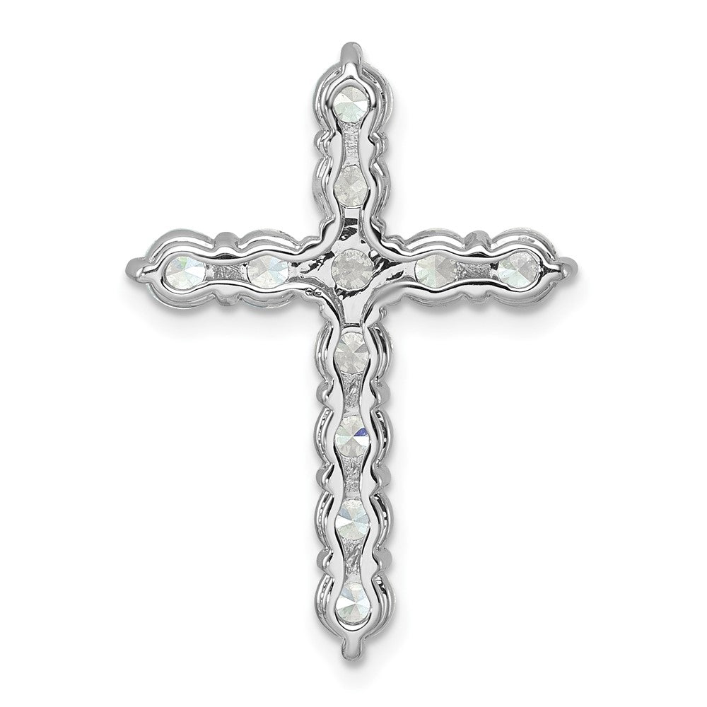 14K White Gold Certified Gold Lab Grown Diamond 3ctw VS DEF Cross Pendant