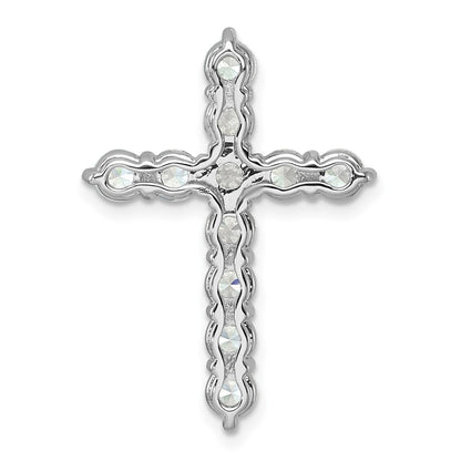 14K White Gold Certified Gold Lab Grown Diamond 3ctw VS DEF Cross Pendant