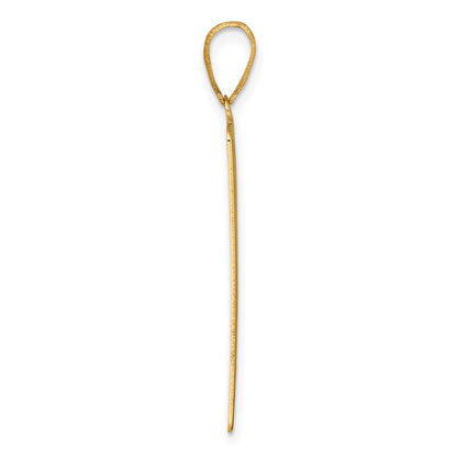 14K Yellow Gold The Tower Tarot Card Pendant