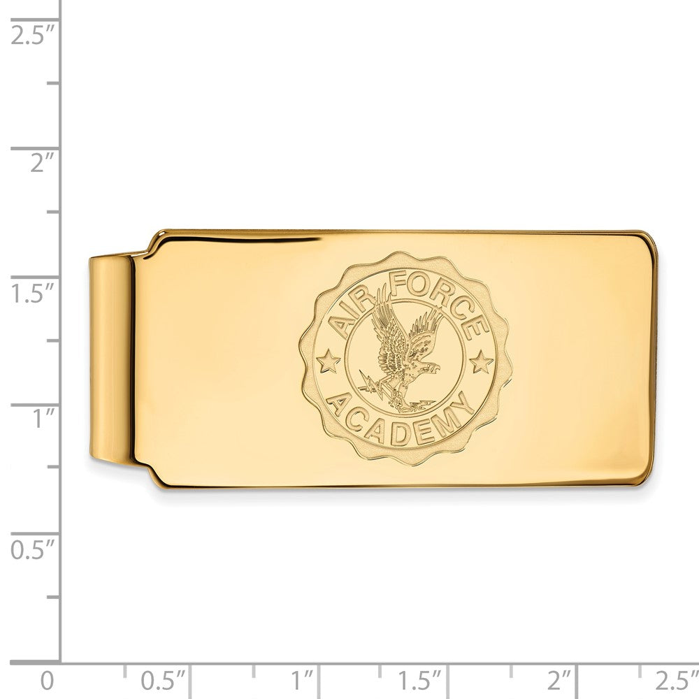 14K Yellow Gold Gold LogoArt United States Air Force Academy Crest Money Clip