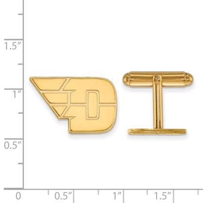 14K Yellow Gold Gold LogoArt University of Dayton Cuff Links