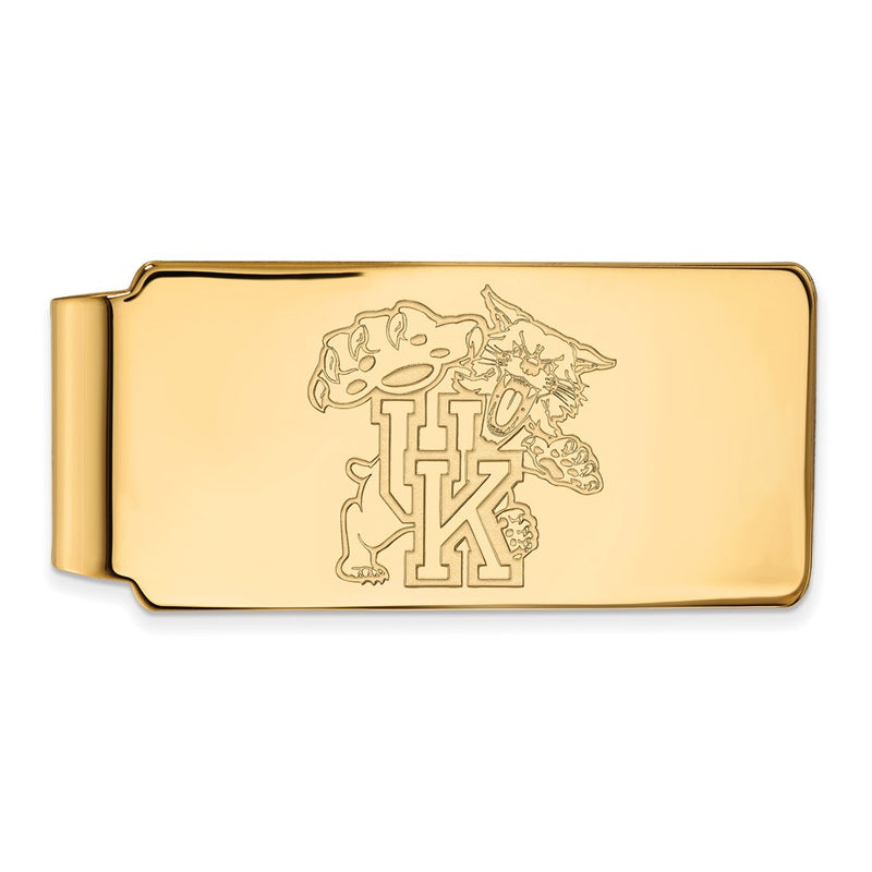 10K Yellow Gold Gold LogoArt University of Kentucky U-K Wildcat Money Clip