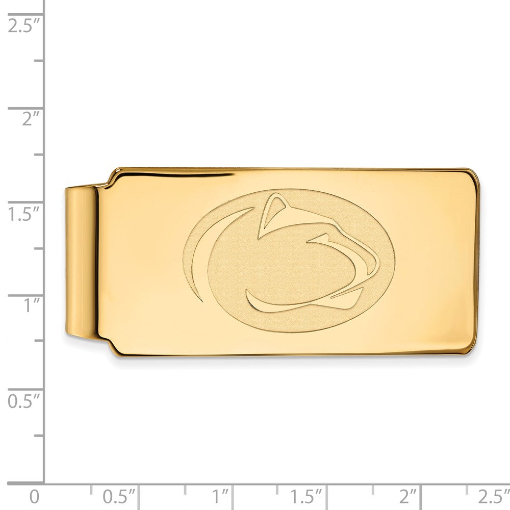 14K Yellow Gold Gold LogoArt Penn State University Lion Money Clip