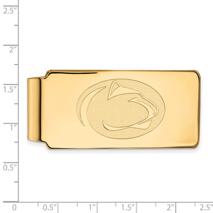 14K Yellow Gold Gold LogoArt Penn State University Lion Money Clip