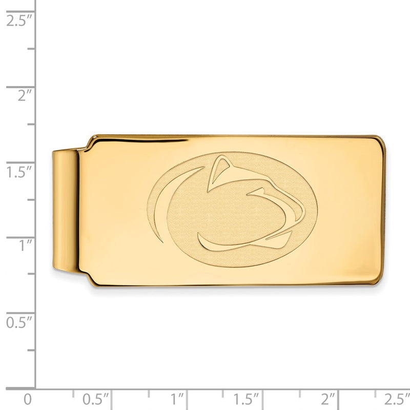 14K Yellow Gold Gold LogoArt Penn State University Lion Money Clip