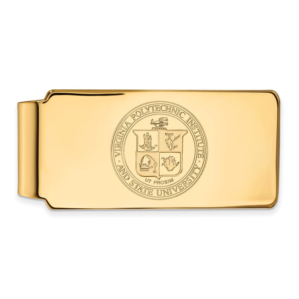 14K Yellow Gold Gold LogoArt Virginia Tech Crest Money Clip