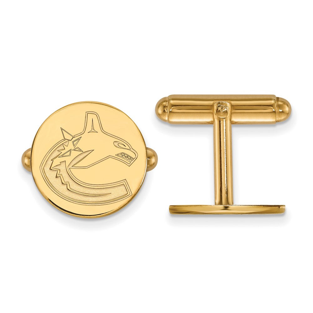 14K Yellow Gold Gold NHL LogoArt Vancouver Canucks Cuff Links