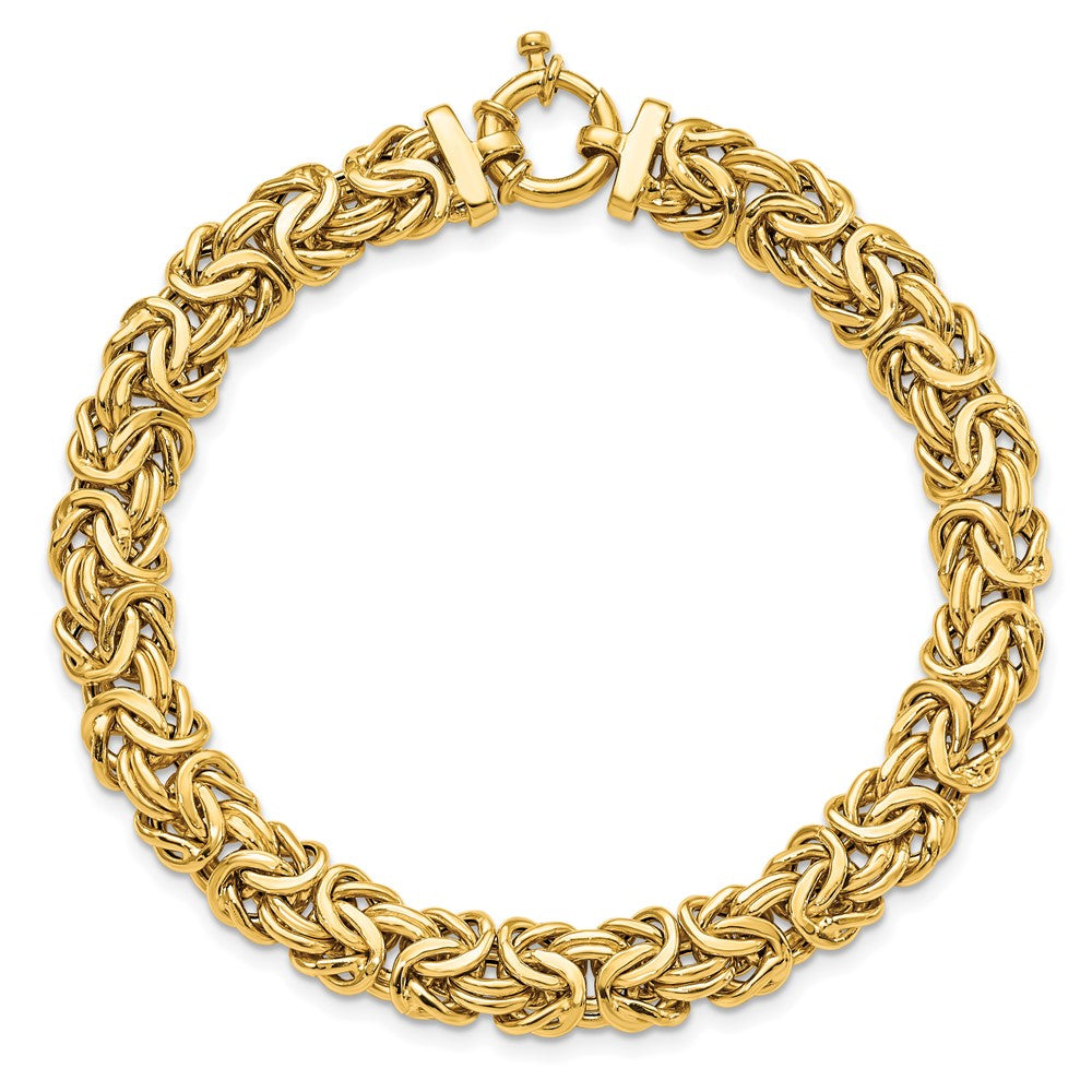 14K Yellow Gold Polished Fancy Link 7.5 Inch Bracelet
