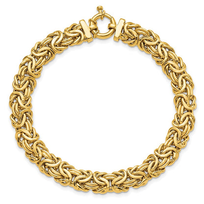 14K Yellow Gold Polished Fancy Link 7.5 Inch Bracelet