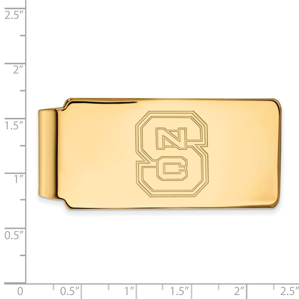 14K Yellow Gold Gold LogoArt North Carolina State University N-C-S Money Clip