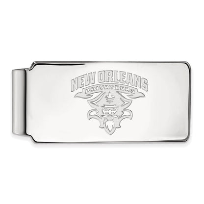 14K White Gold LogoArt University of New Orleans Privateers Money Clip