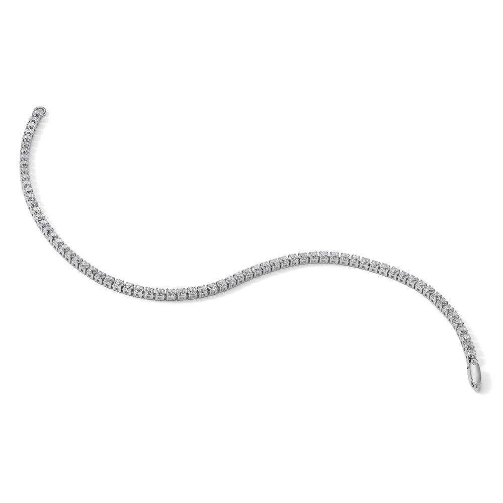 14K White Gold 3 1/5 carat Lab Grown Diamond VS+ F+ Complete Round Tennis Bracelet