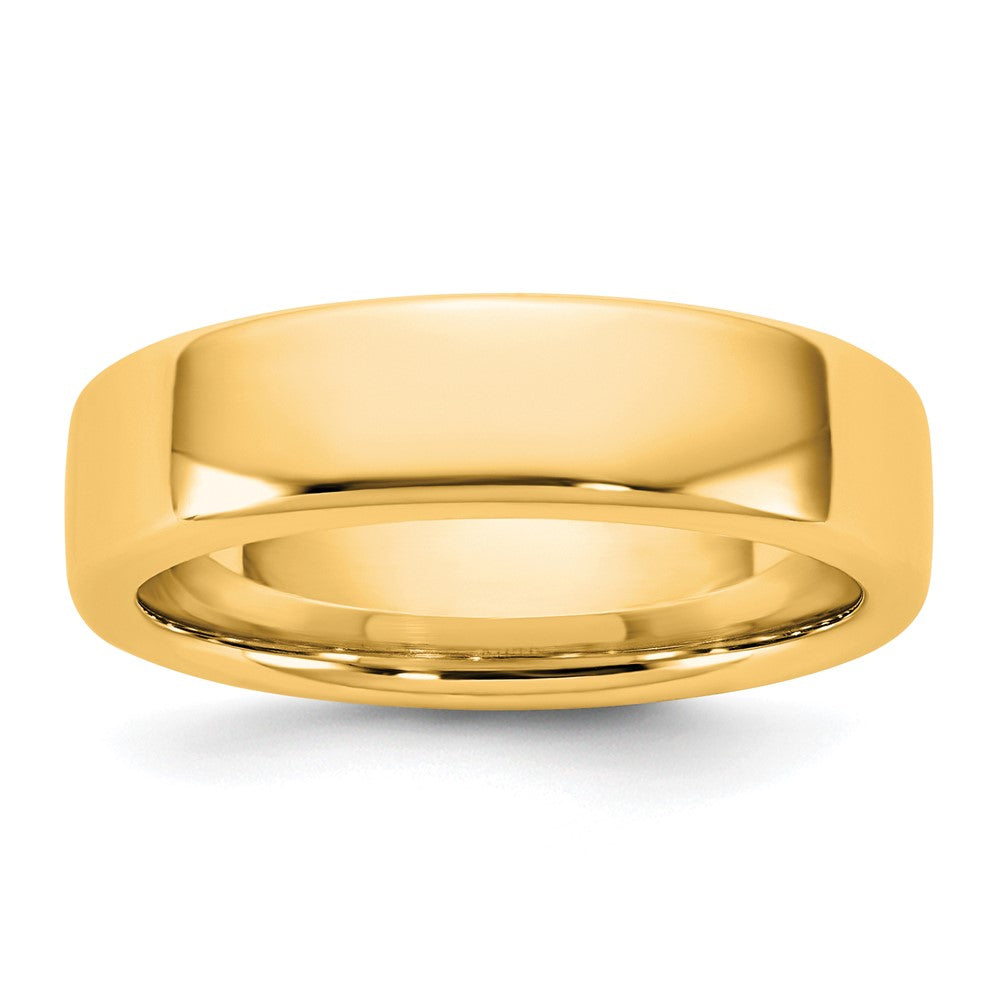 14K Yellow Gold 5.5mm European Comfort Fit Wedding Band Ring