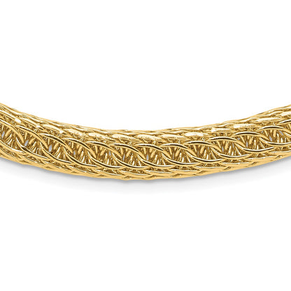 14K Yellow Gold Polished 8.00mm Fancy Multi-Link 18 Inch Necklace
