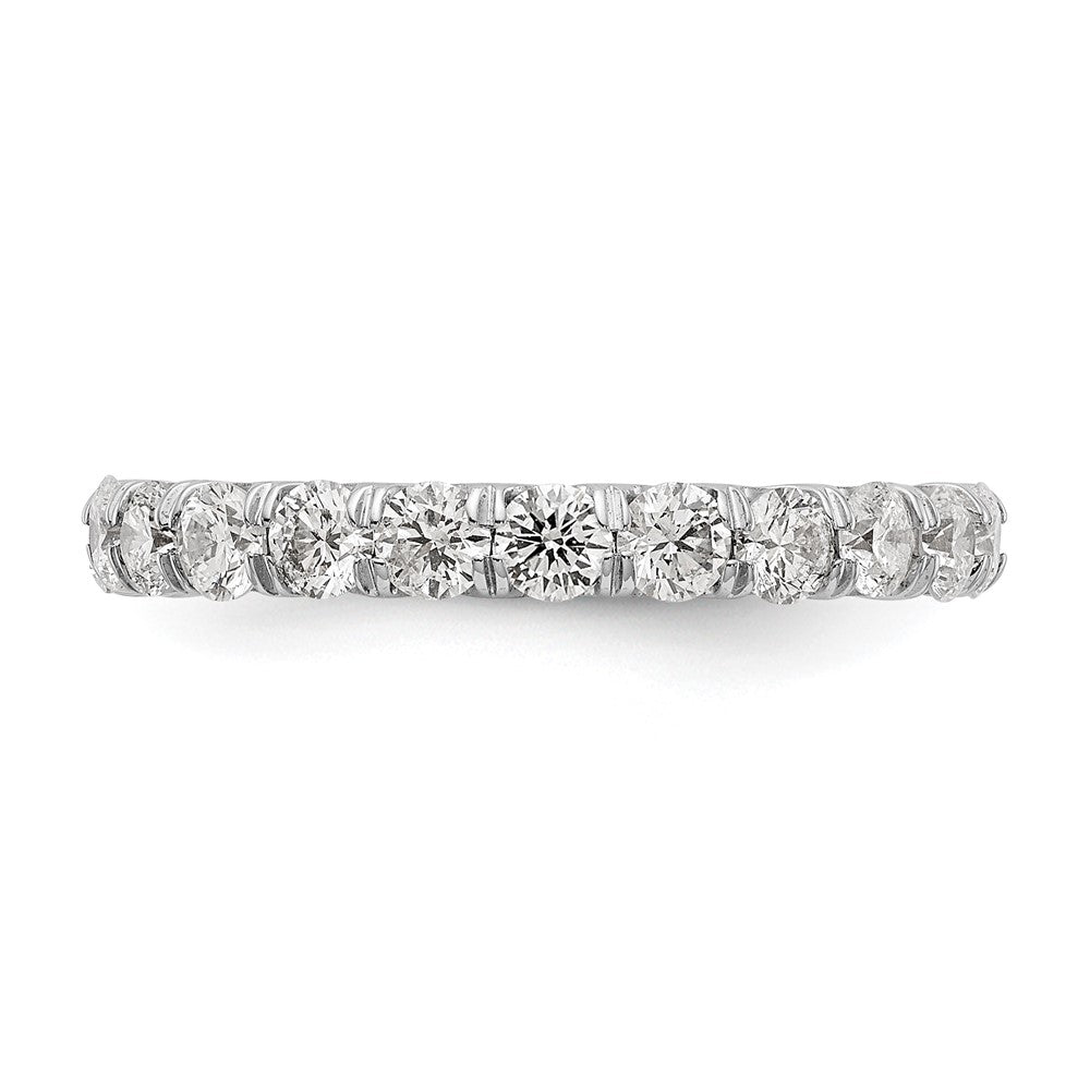 True Origin 14K White Gold 2 carat Lab Grown Diamond VS+ F+ Size 6.5 Complete Eternity Wedding Band Ring