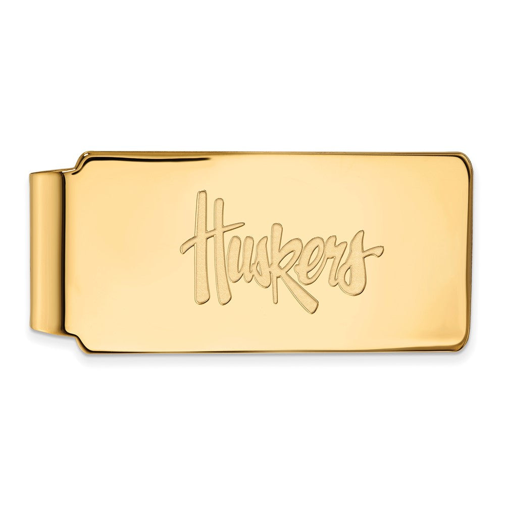 14K Yellow Gold Gold LogoArt University of Nebraska Huskers Money Clip