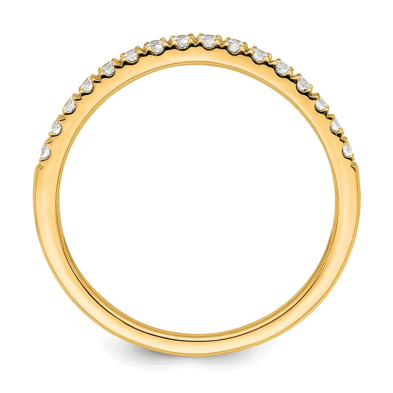 True Origin 14K Yellow Gold 1/2 carat Lab Grown Diamond VS+ F+ Set of Two Complete Wedding Band Rings