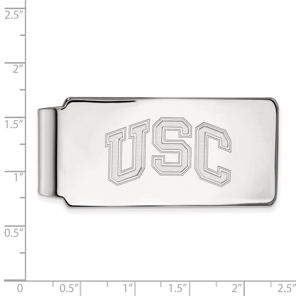 14K White Gold University of Southern California U-S-C Money Clip