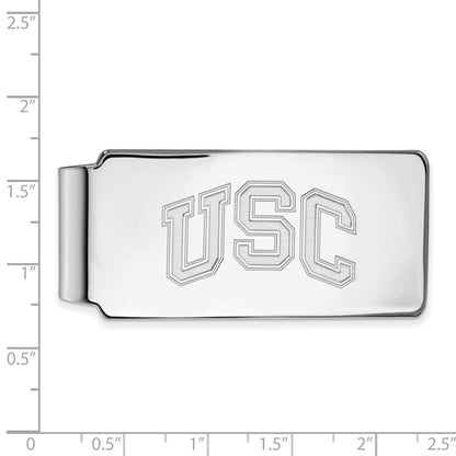 14K White Gold University of Southern California U-S-C Money Clip