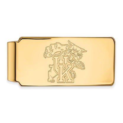 14K Yellow Gold Gold LogoArt University of Kentucky U-K Wildcat Money Clip