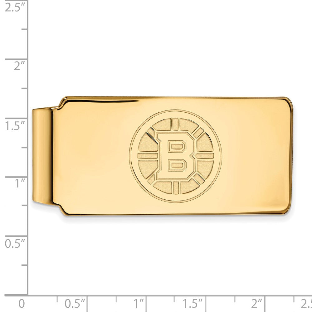 14K Yellow Gold Gold NHL LogoArt Boston Bruins Money Clip