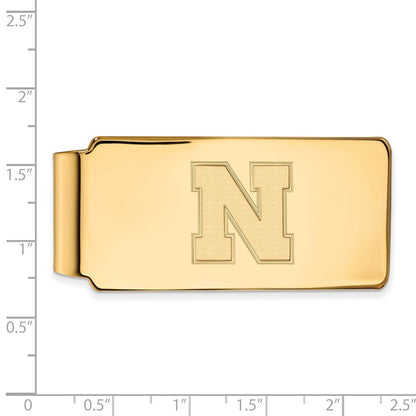 14K Yellow Gold Gold LogoArt University of Nebraska Letter N Money Clip