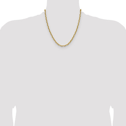 14K Yellow Gold 5.0mm D/C Mariner Anchor 20 Inch Chain