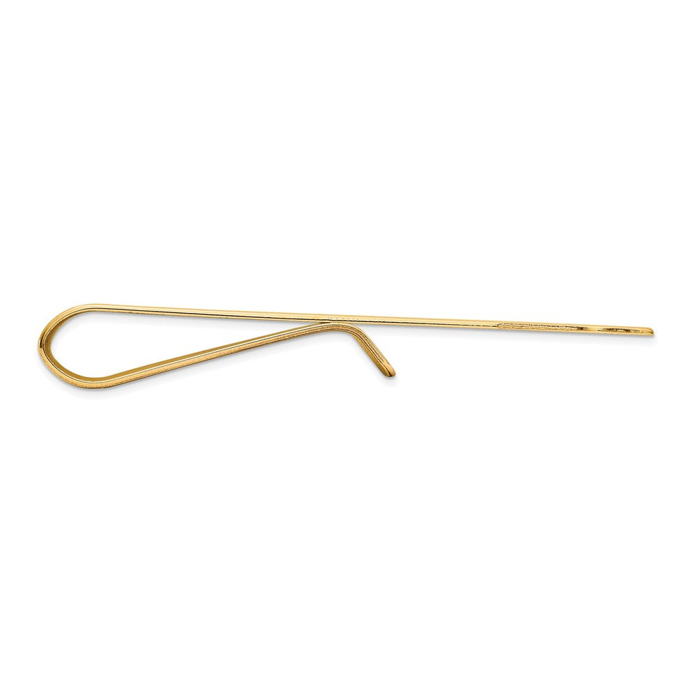14K Yellow Gold Men's Polished Tie Bar