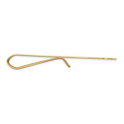 14K Yellow Gold Men's Polished Tie Bar