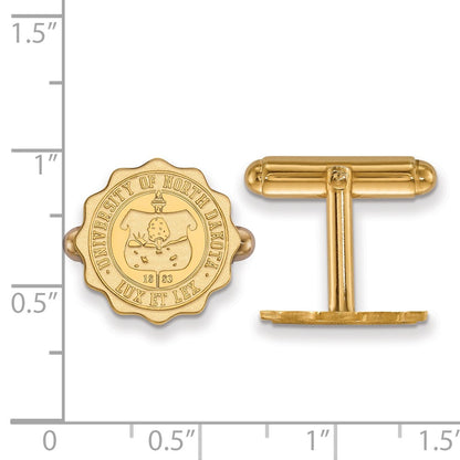 14K Yellow Gold Gold LogoArt University of North Dakota Crest Cuff Links