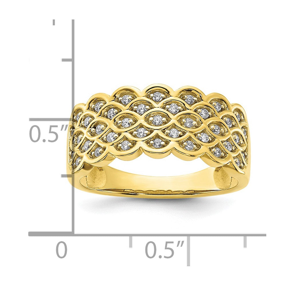 10K Yellow Gold Diamond Ring Rd- 4-1mm, 20-1.1mm, 13-1.2mm Mel:S45
