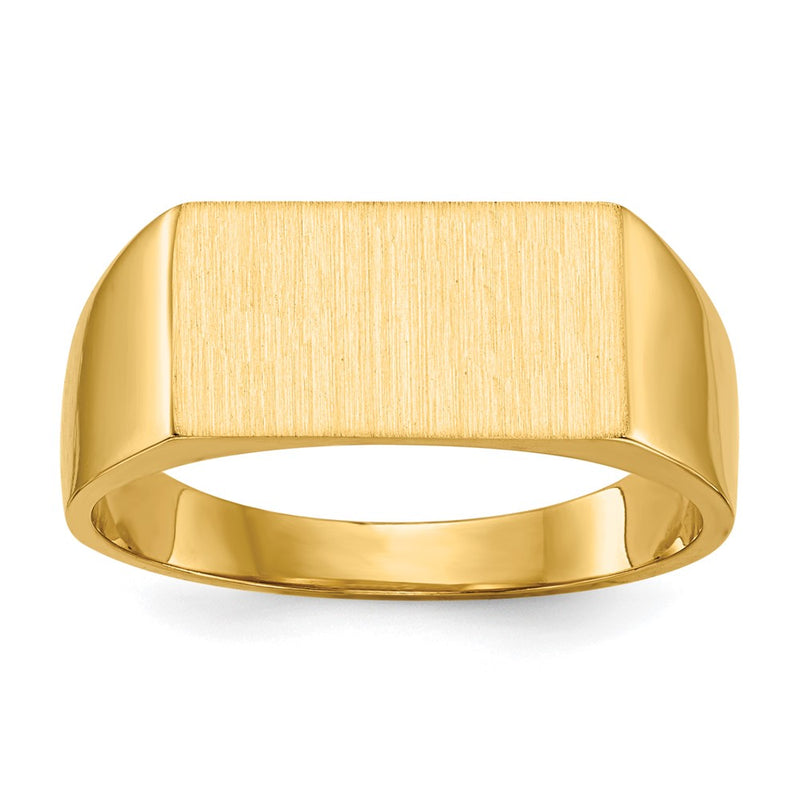 10K Yellow Gold 13.0x7.0mm Closed Back Signet Ring