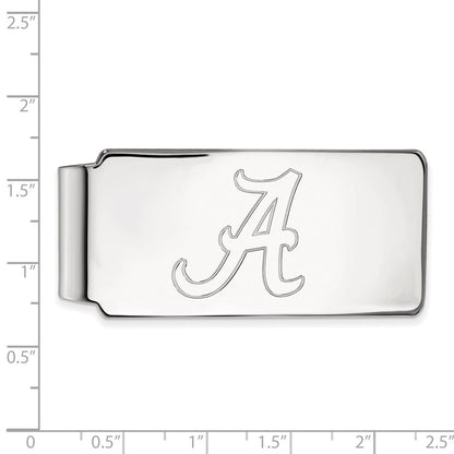 10K White Gold LogoArt University of Alabama Money Clip