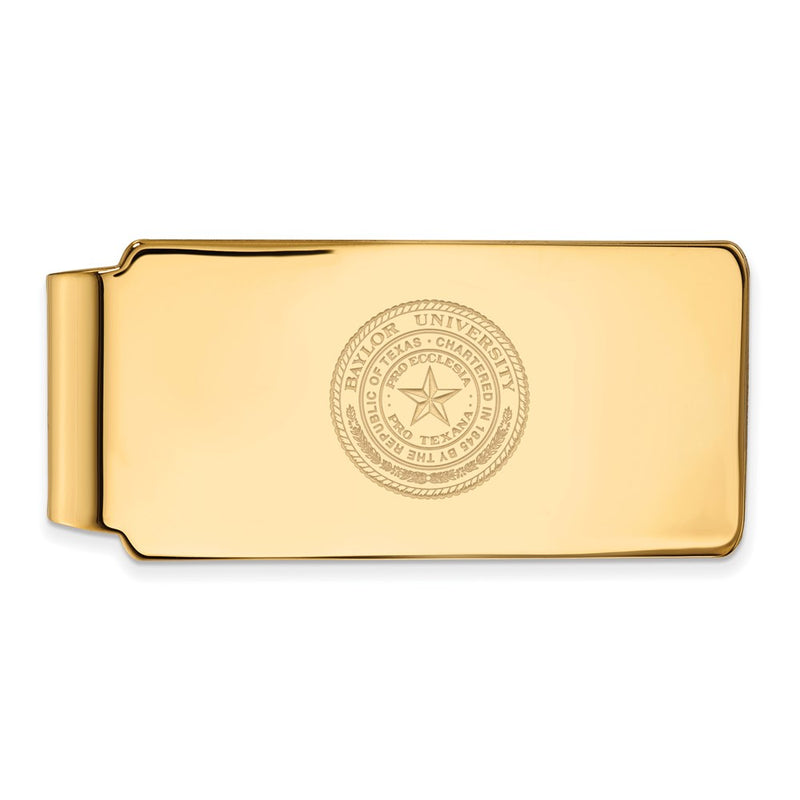 14K Yellow Gold Gold LogoArt Baylor University Crest Money Clip
