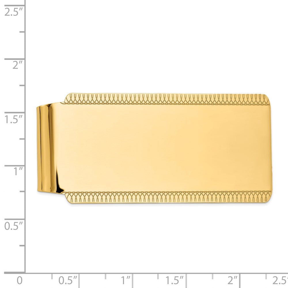 14K Yellow Gold Men's High Polish Money Clip