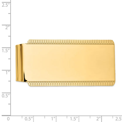 14K Yellow Gold Men's High Polish Money Clip