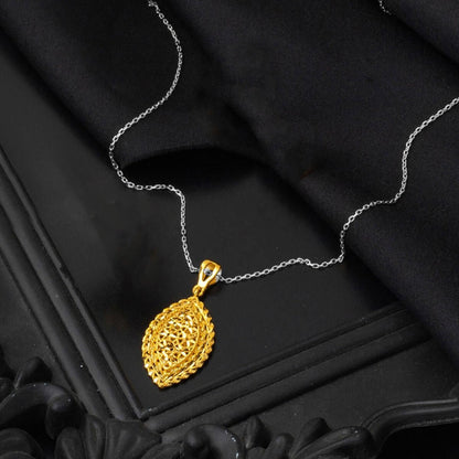 14K Yellow Gold Marquise Flower of Life Pendant