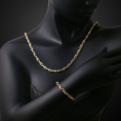 14K Yellow Gold Yakamoz Necklace and Bracelet Set
