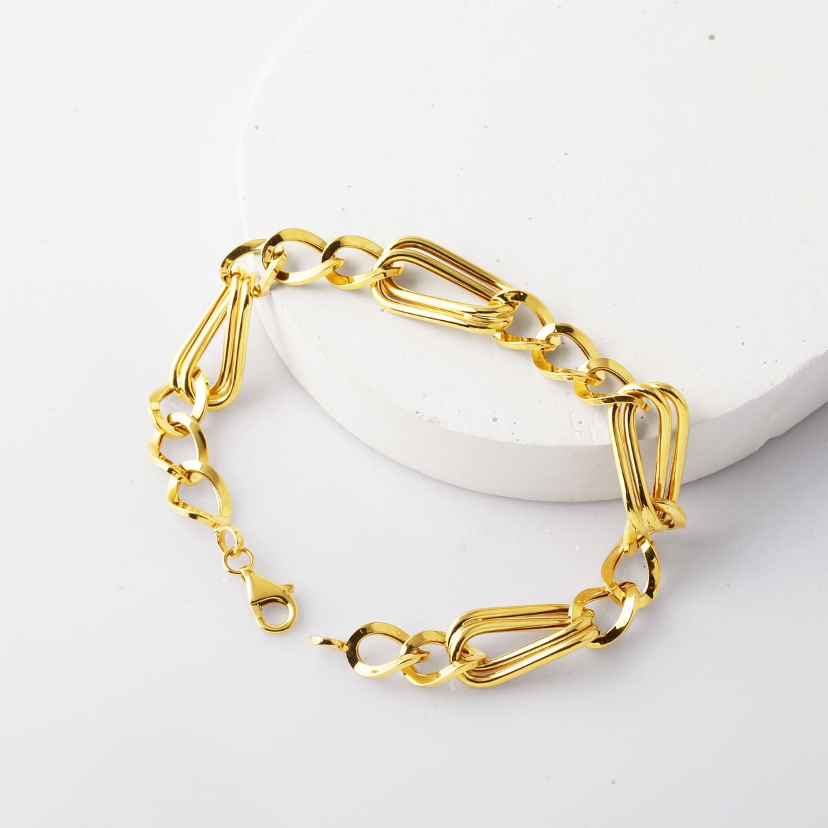 14K Yellow Gold Space Path Bracelet