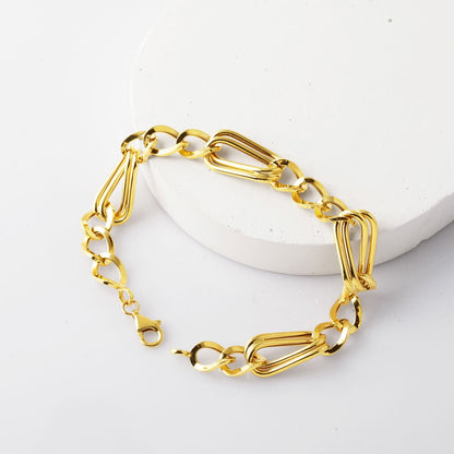 14K Yellow Gold Space Path Bracelet