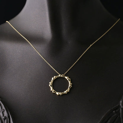 14K Yellow Gold Bone Design Necklace