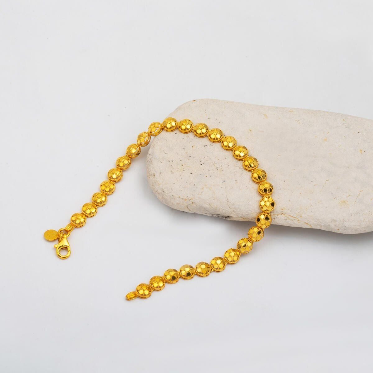 22K Yellow Gold Light Cascade Modern Bracelet