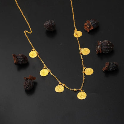 22K Yellow Gold Ottoman Tughra Stacked Necklace
