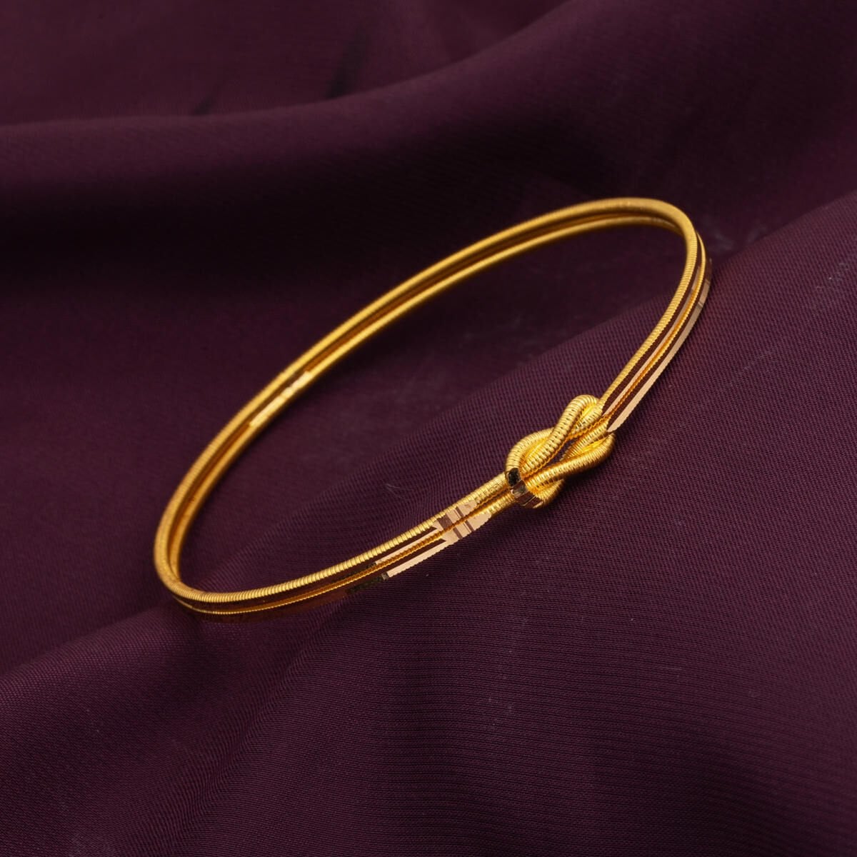 22K Yellow Gold Love Knot Ajda Bangle (15 g)