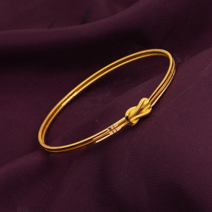 22K Yellow Gold Love Knot Ajda Bangle (15 g)