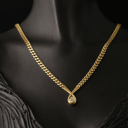 14K Yellow Gold 1.25 Ct Moissanite Necklace